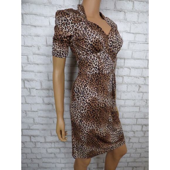 $332 Nanette Lepore Leopard Print On The Prowl Silk Jersey Dress 0 NEW - Picture 7 of 16
